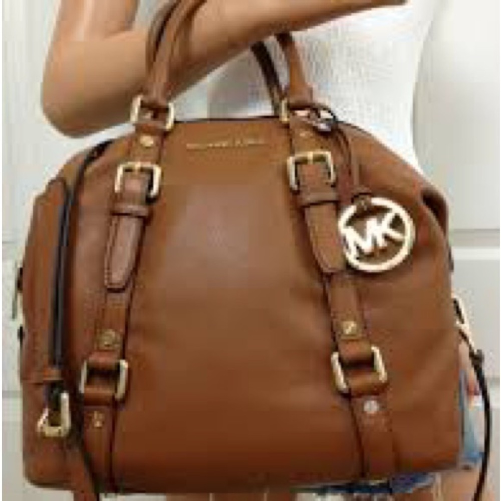 Michael Kors Bedford Larg Satchel in Acorn Brwn & Dooney&Bourke wristlet - Picture 2 of 14